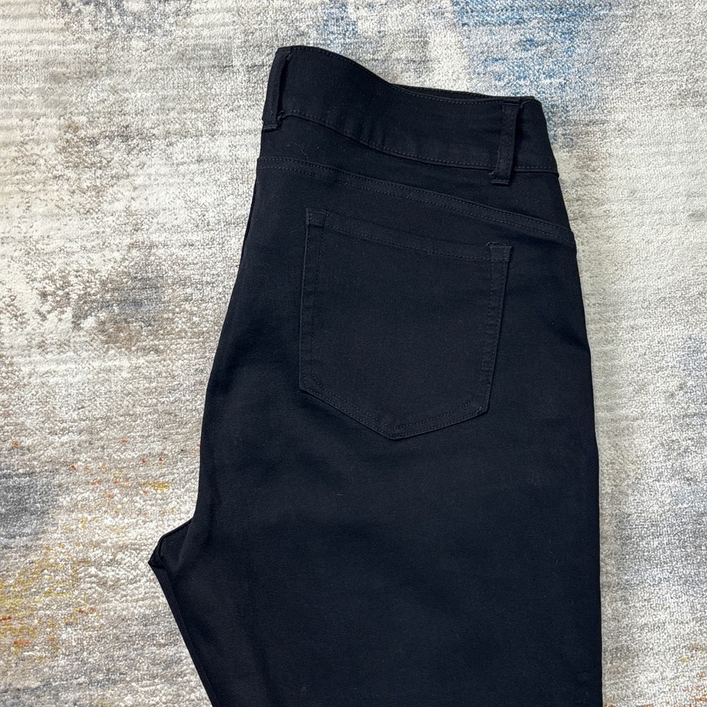 Womens Plus Size 22 Black Skinny Jeans Stretch High Rise Pull‎ On Comfort